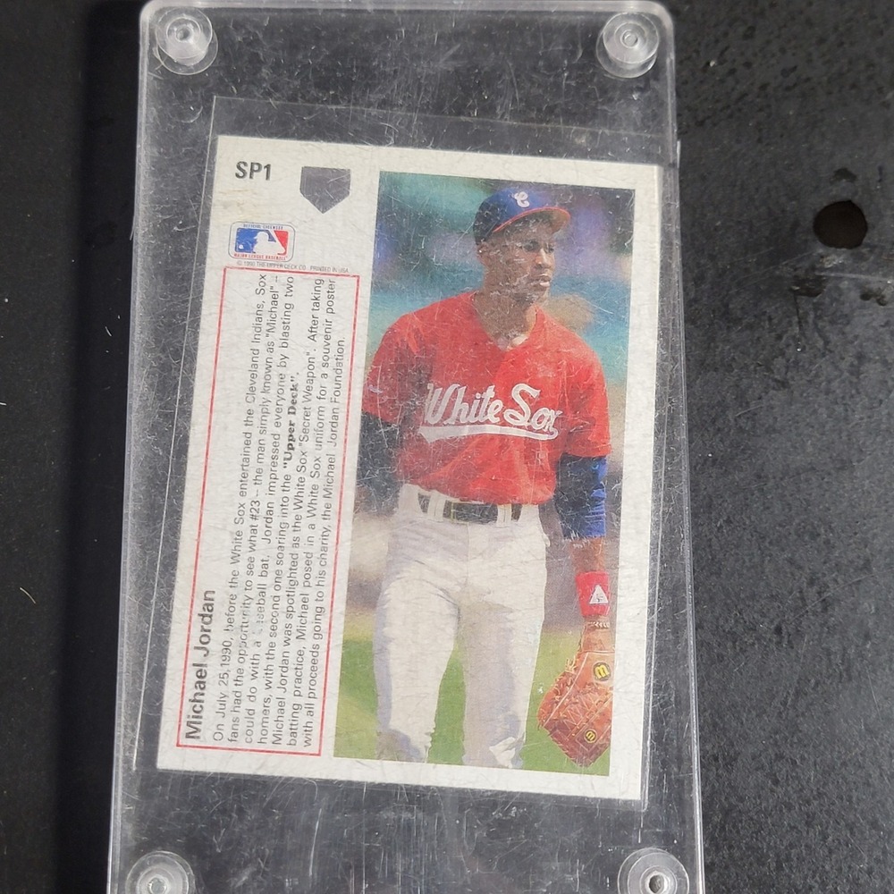 1990 Upper Deck #SP1 Michael Jordan RC Rookie Chicago White Sox In Slab PICS! - Picture 6 of 10